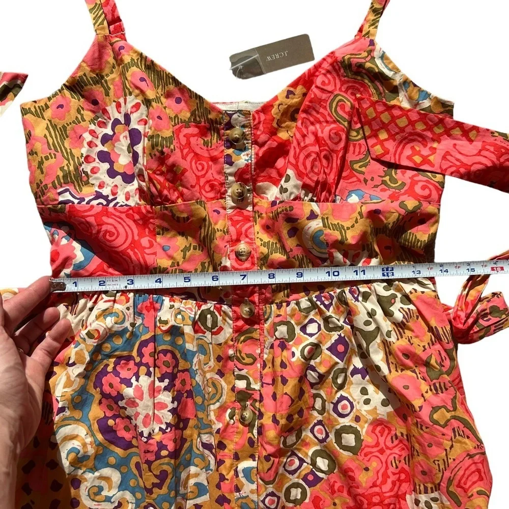 NWT j. CREW Classic Button Front Poplin Sundress In Vibrant Rose midi floral 4 - Picture 8 of 8